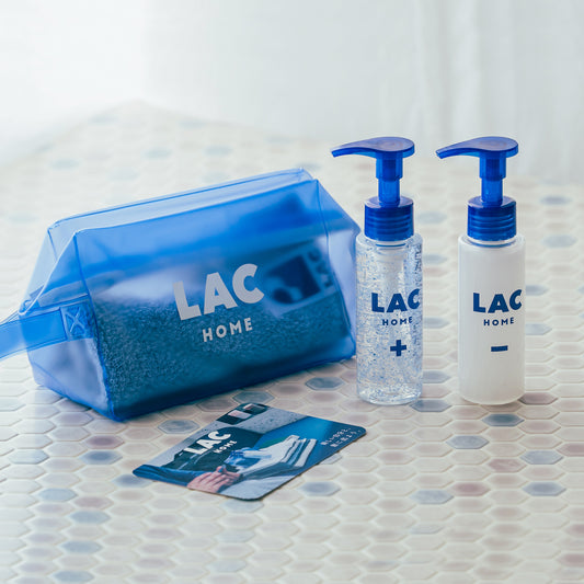 スキンケアトラベルセット【ミニタオル&ポーチ付き】